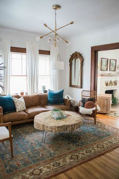 the living room is clean and ready to be used as a place for people to relax