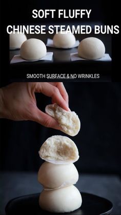 soft fluffy chinese steamed buns with smooth surface and no wrinkles