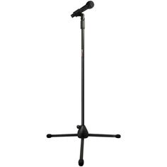 a microphone stands on top of a white background