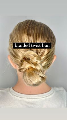 quick updos for long hair Twist Bun Hairstyles, Easy Hairdos For Long Hair, Braided Twist, Easy Hairdos, Twist Bun