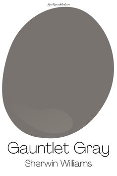 a gray color with the words chelsea gray on it and an image of a round