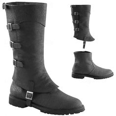 Retro Vintage Medieval Renaissance Shoes Gaiters Boot Covers Pirate Knight Ritter Viking Crusader Men's Women's Unisex Halloween Event / Party Masquerade Shoe Cover 2024 - €42.99 Warrior Outfits, Medieval Boots, Pirate Boots, Engineer Boots, Ren Fest, Low Heel Boots, Halloween Costume Accessories, Costume Shoes, Boot Cuffs