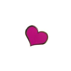 Pink Heart Enamel Pin - 3/4-inch - Dream Maker Pins Heart Enamel Pin, Pin Card, Ribbon Pin, Rainbow Metal, Orange Glitter, Awareness Ribbons, Inspired Outfits, Head And Neck, Black Rubber