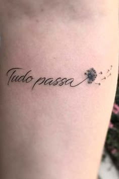 a small tattoo with the word taupo passo written on it