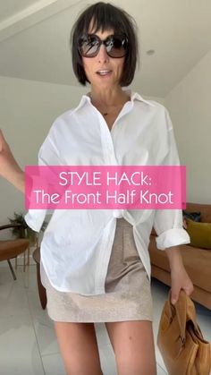 Hacks Clothes, Diy Clothes Life Hacks, Tie Shirt, Women Street, Scarf Tying, Fashion Over 40