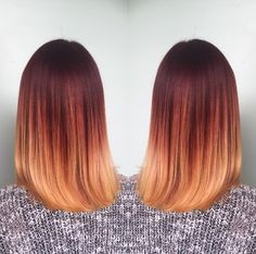 Cheveux Oranges, Brown Ombre Hair, Hair Red, Hot Hair Styles, Red Ombre, Trendy Hair Color