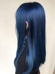 Dyed Hairstyles, Dark Blue Hair, Jr High, Fesyen Rambut, Attitude Clothing, Dye Hair, Blue Highlights