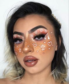 Makeup Themes, Christmas Fancy Dress, Dope Makeup, Gold Makeup, Face Painting Designs, Holiday Makeup