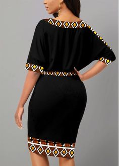 Black Boat, 2piece Outfits, African Print Dress Ankara, Best African Dresses, Short African Dresses, Cute Dress Outfits, Stripe Outfits, Bodycon Dress With Sleeves, African Fashion Women