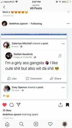 two screenshots of people on facebook