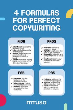 the four formulas for perfect copyuring infographical poster by mhusa