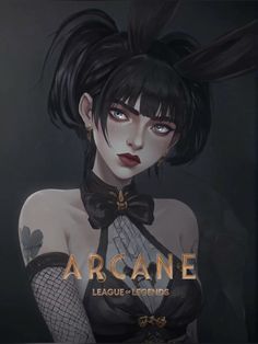 an anime character with black hair and piercings on her head, wearing a corset