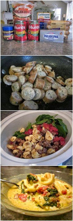 different types of food are shown in this collage