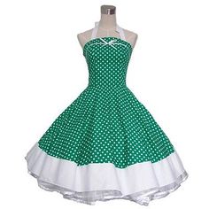 Vintage-50s-60s-Swing-Retro-Rockabilly-Dress-Polka-Dot-Print-Floral-Party-Dress 1950s Style Polka Dot Dress For Retro-themed Events, Polka Dot Rockabilly Dress For Retro-themed Events, Summer Retro Vintage Dress For Retro-themed Events, Spring Pinup Dress For Retro-themed Events, Spring Retro-themed Pinup Dresses, Summer Rockabilly Dresses For Retro-themed Events, 1950s Style Polka Dot Vintage Dress, Retro Cotton Party Dress, Retro Polka Dot Dress For Vintage Fashion