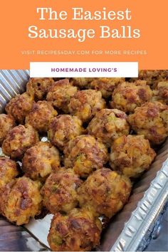 the easyest sausage balls recipe with homemade living's