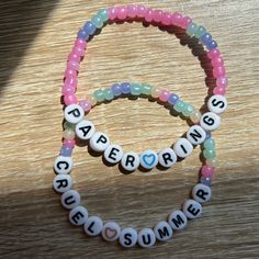 Cruel Summer Bracelet Only! Funny Taylor Bracelets, Taylor Swift Bracelets Cruel Summer, Lover Ts Bracelet, Taylor Swift Bracelets Paper Rings, Cruel Summer Bracelet Taylor Swift, Paper Rings Bracelet, Taylor Swift Bracelets Colors, Cute Eras Tour Bracelets, Seed Bead Bracelets Taylor Swift