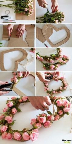 how to make a flower crown out of cardboard and flowers for valentine's day