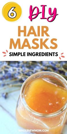 Homemade Hair Mask Recipes, Homemade Hair Masks, Mask Recipes, Natural Hair Mask, Homemade Hair