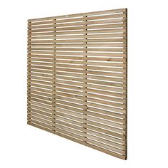 a wooden slatted screen on a white background