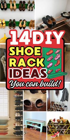 there are many shoes that are on the rack in this room and it's easy to put together