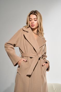 Warm Taupe Cashmere Coat, Long Mocha-light Camel 100% Wool Coat, Wrap Overcoat With Belt, Lined Warm Winter Double-breasted Coat /jaklin - Etsy Kyiv City, Burnt Hair, Warm Taupe, Coat Stands, Buy Fabric, Double Breasted Coat, Winter Coats, Cashmere Coat, Cashmere Wool