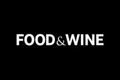 the food and wine logo is shown on a black background, with white letters that read'food & wine '