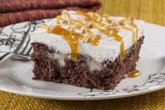 a close up of a piece of cake on a plate with the words, better than anything cake