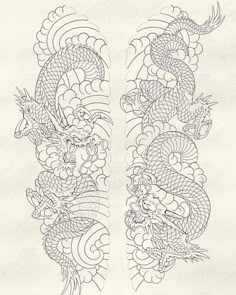 Tibetan Dragon Tattoo, Animal Design Tattoo, Dragon Sleeve, Japanese Art Styles