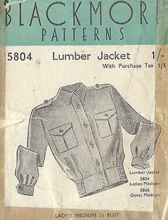 an old sewing pattern for a women's jacket