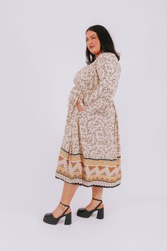 Say 'hello' to your forever dress! The PLUS SIZE - Love Of Your Life Dress is a boho beauty with a wild side, featuring a mix of floral and paisley prints, square neckline, long sleeves, smocked back, and elasticated waistline. Tie your look together with its adjustable cross-back ribbon, and you'll be living your best life! Get ready to swoon! Details Floral/paisley print Long sleeves Elastic along neckline Square neckline Tie across back Elastic waistband Lined Boho look Smocked back Midi-leng Living Your Best Life, Boho Beauty, Love Of Your Life, Boho Look, Love Your Life, Square Necklines, Best Life, Square Neckline, Live For Yourself