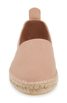 Earthy textures give a summery feel to this canvas flat that's set on a espadrille-inspired sole. Textile upper and lining/synthetic sole Imported Hispanic & Latinx Owned/Founded Textile Slip-on Espadrilles For Beach, Slip-on Textile Espadrilles For Vacation, Textile Slip-on Espadrilles For Vacation, Fabric Espadrilles With Woven Sole, Spring Flat Espadrilles With Textured Footbed, Slip-on Beach Espadrilles, Vacation Textile Espadrilles With Woven Sole, Textile Espadrilles With Woven Sole For Vacation, Spring Espadrilles With Textured Sole And Flat Heel