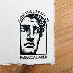 a piece of paper with the words from the library of rebeca baker on it