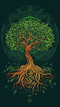 the tree of life with its roots spread out