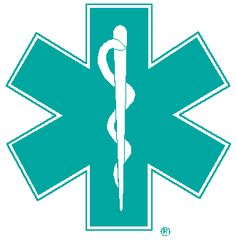 an emt symbol with the star of life