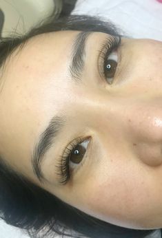 Classic Lashes Asian Eyes, Natural Wispy Lash Extensions Short, Natural Lash Extensions Almond Eyes, Chinese Lash Extensions, Asian Eyes Lash Extensions, Asian Lashes Extensions, Lashes On Asian Eyes, Asian Lash Extensions Styles, Eyelash Extensions For Asian Eyes