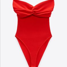 Zara Knotted Sweetheart Bodysuit Chest Opening Strapless New L Red Price Is Firm B1 Summer Bodysuit With Sweetheart Neckline, Summer Bodysuit With Sweetheart Neckline And Lined Body, Chic Red Bodysuit For Summer, Summer Party Bodysuit With Bandeau Neckline, Elegant Bandeau Bodysuit For Summer, Summer Party Bandeau Bodysuit, Red Bodysuit For Summer Night Out, Red Fitted Flirty Bodysuit, Flirty Red Fitted Bodysuit