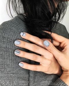 Stars Nails, Minimal Nails Art, Subtle Nails, Modern Nails, Gray Nails, Cute Gel Nails, Manicure Y Pedicure