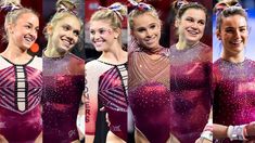 four female figure skaters are smiling for the camera