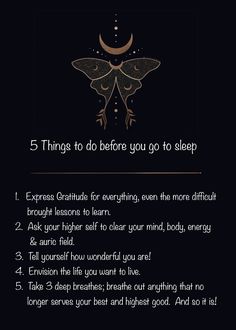 "5 Things to do before you go to sleep and 5 before you get out of bed. Do these few things morning and night and you will feel more and more gratitude everyday for all the wonderful things in your life.  This is a great practice to help keep your energy clear each day.  Size:  5\" x 7\" Matte Finish No envelope included." Evening Gratitude, Rune Tattoo, Apache Junction, Witch Spirituality, Divine Feminine Spirituality, Energy Healing Spirituality, Get Out Of Bed, Witchy Stuff, Inner Goddess