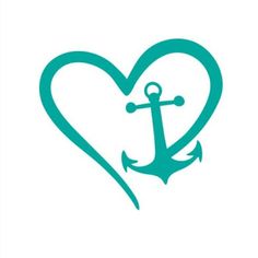 an anchor in the shape of a heart