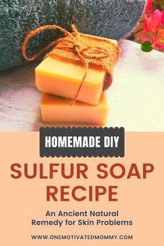 Sulfur Soap Recipe - An ancient natural remedy for skin problems. Diy Selfcare, Cold Process Soap Designs, Sulfur Soap, Fig Plant, Diy Cream, Medical Herbs, Natural Acne Remedies, Shampoo Bars