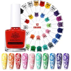 Just found this amazing item on AliExpress. Check it out! $0.75 | BORN PRETTY 10ml 25 Colors Nail Stamping Polish Nail Art Varnish with Peel Off Nail Latex Black White Colorful Stamp Polish Stamping Nail Polish, Dry Nails Fast, Dry Nail Polish, Nail Care Routine, Nail Polish Set, Nail Polish Sets, Beautiful Nail Designs, Stamping Plates, Nail Games