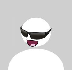 a white face with sunglasses on it