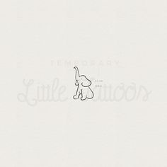 an elephant is drawn in the middle of a white background with words that read,'little