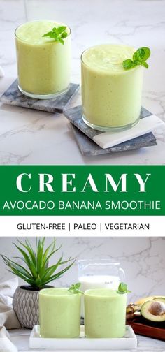 creamy avocado banana smoothie is the perfect way to start your day off right now