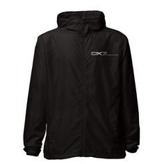 DX7 Inspired Lightweight Zip Up Windbreaker Light as a feather, this jacket is your go-to windbreaker for any outside adventure. Pack it in your travel bag and explore the outdoors protected and dry (did we mention it's water-resistant?).  Important: This product is available in US only. If your shipping address is outside this region, please choose a different product. Additional Information * 100% polyester   * Interior water-resistant coating  * Waterproof pressure resistance: 600 mm  * Fabric weight: 2.5 oz/yd² (84.8 g/m²)  * Regular, comfortable fit  * Matte finish eyelets and zippers  * Rubber zipper pull tab  * Reversed zipper tape  * Three-panel hood with a fine mesh liner  * Scuba neck  * Self-fabric neck tape  * Welt pockets with mesh pocket bags  * Tightening toggle for the wais Black Windproof Outerwear For Adventure, Adventure Nylon Windproof Windbreaker, Durable Nylon Windbreaker For Outdoor Activities, Adventure Windproof Nylon Windbreaker, Black Nylon Outerwear For Adventure, Sporty Hooded Windbreaker For Adventure, Functional Nylon Windbreaker For Adventure, Functional Windbreaker With Adjustable Hood For Adventure, Functional Weatherproof Windbreaker For Adventure