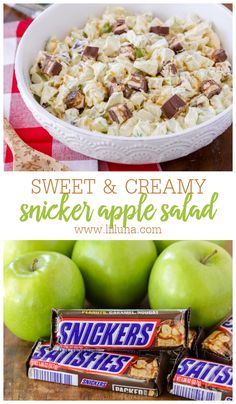 sweet and creamy apple salad is an easy dessert recipe that's ready in under 30 minutes