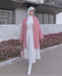 Pink Hijab Outfit Casual, Islamic Outfits, Pink Look