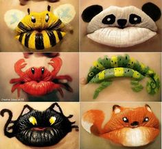 cool ... witzig ... knuddelig ... praktisch ... oder einfach nur inspirierend ... Halloween Costumes Women Scary, Kids Face Paint, Scary Halloween Costumes, Face Paintings, Face Painting Ideas, Face Painting Designs, Halloween Make Up, Lip Art, Facepaint