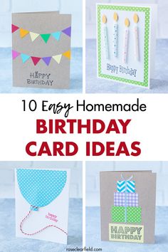 birthday card ideas that are easy to make and great for the whole family or friends